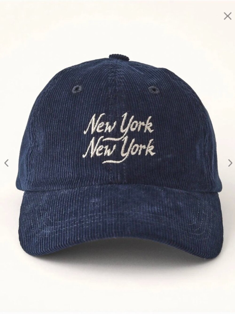 Corridor Corduroy Script NY NY Cap - Navy